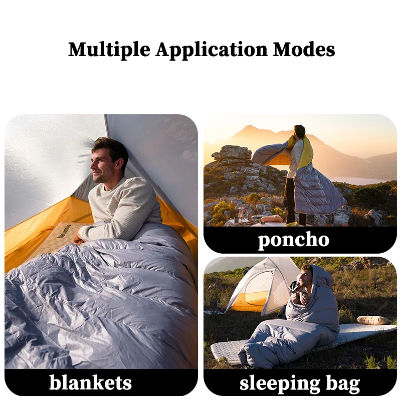 Naturehike CW700 Sleeping Bag Ultralight Winter Duck Down Sleeping Bag 650FP Outdoor Hiking Traveling Waterproof Sleeping Bags - Image 2