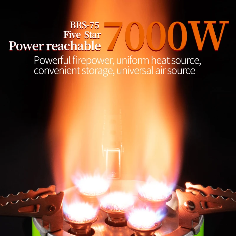 BRS Burner 4200W 7000W Outdoor Camping Gas Stove Foldable Hiking Picnic Furnace Portable Tourist Cooking Burner Camping Supplies - Image 3