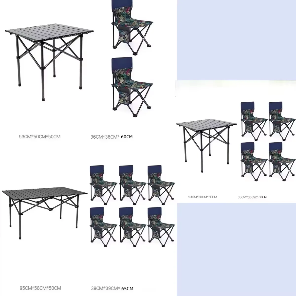 ModernTable and Chair Mountain Garden Park Camping Table Outdoor Multi-functional Folding Aluminum Alloy Table and Chair Set - Image 6