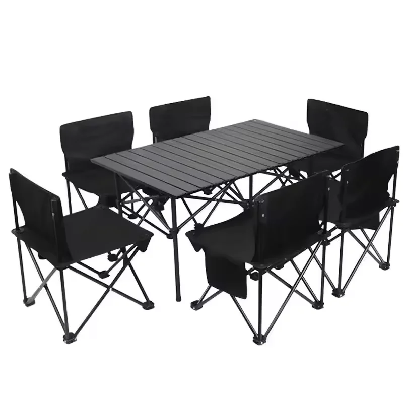 ModernTable and Chair Mountain Garden Park Camping Table Outdoor Multi-functional Folding Aluminum Alloy Table and Chair Set