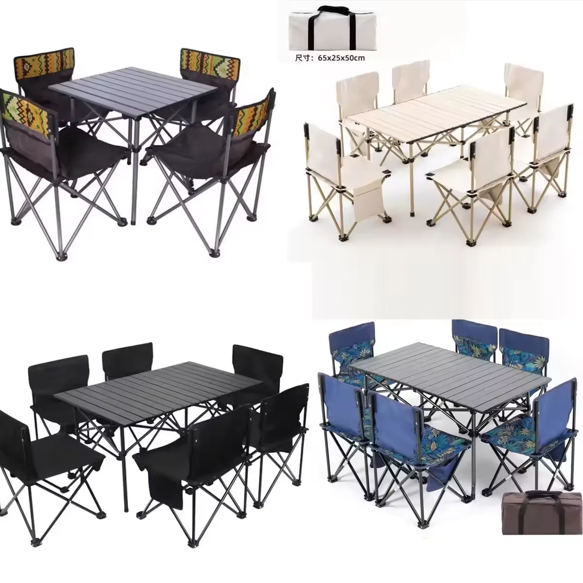 ModernTable and Chair Mountain Garden Park Camping Table Outdoor Multi-functional Folding Aluminum Alloy Table and Chair Set - Image 5