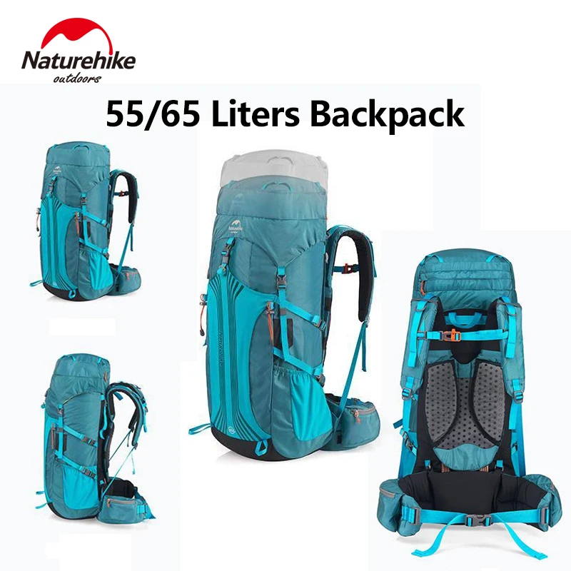 Naturehike Backpack Waterproof Rucksack 45L 55L 65L Big Knapsack Backpacking Camping Climbing Hiking Travel Bag With Rain Cover - Image 3