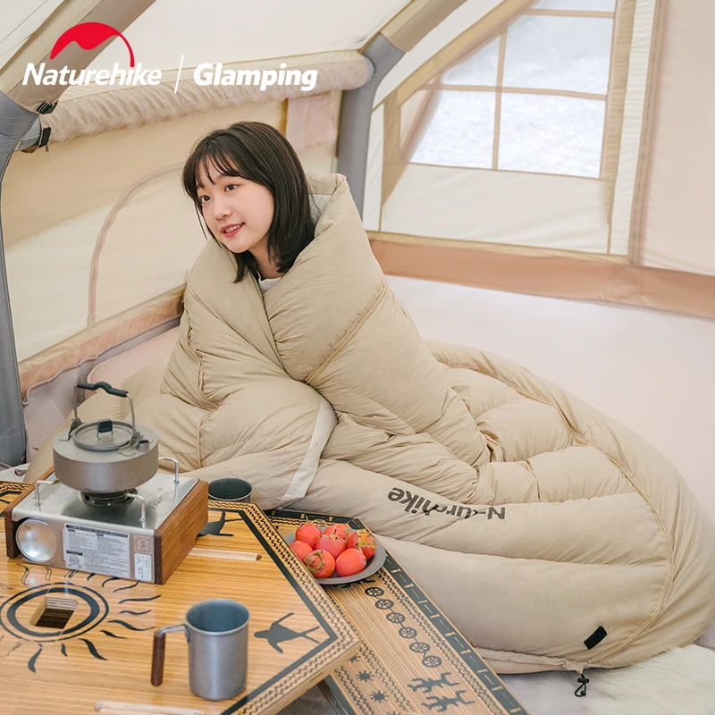 Naturehike Duck Down Sleeping Bag Ultralight Autumn Winter Spring Widened Sleeping Bag Hooded Windproof Waterproof -10℃ Outdoor - Image 6